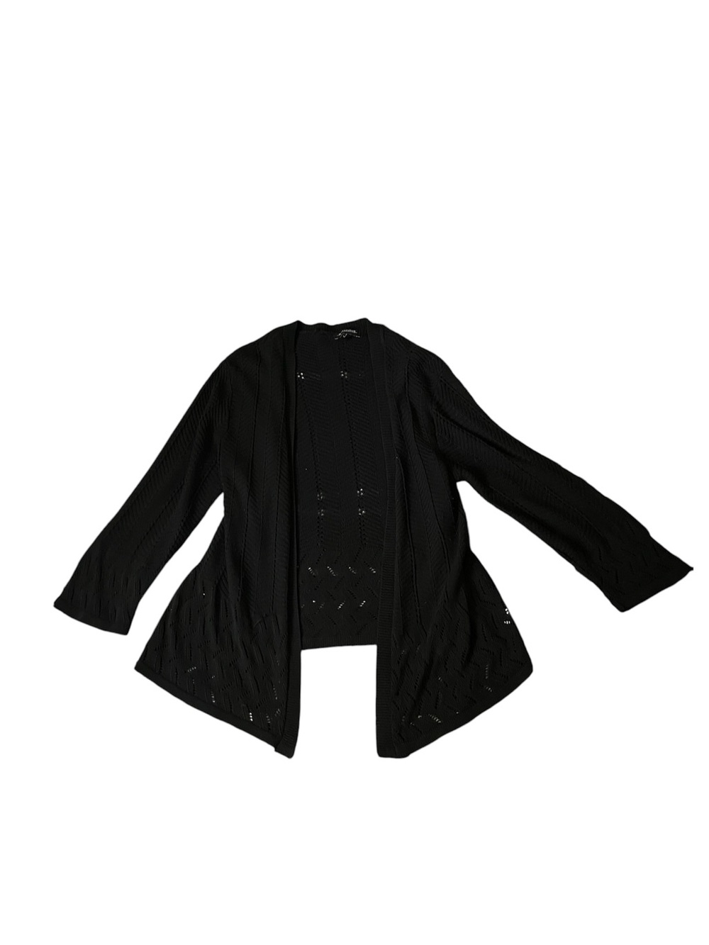 Notations Black Open-Front Knit cardigan